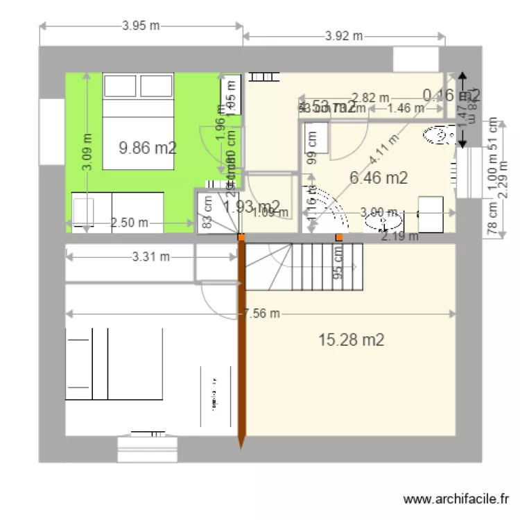 grange V35 du 15 février. Plan de grange V35 du 15 février. Plan de