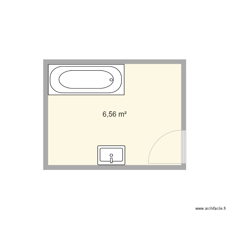 Marquaille existant SDB. Plan de 0 pièce et 0 m2