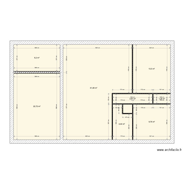 plan rdc murs. Plan de 9 pièces et 106 m2