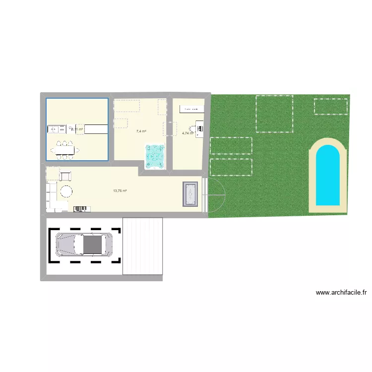 ma futur 1 maison. Plan de 