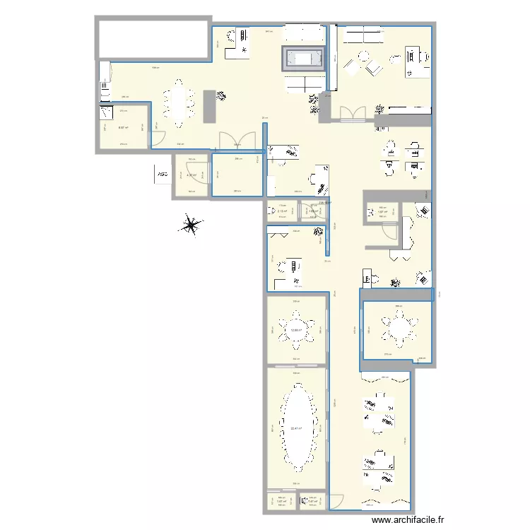 Upsite bureau. Plan de 