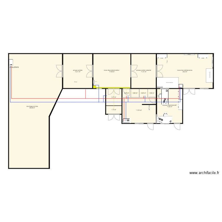 cabine plomberie. Plan de 0 pièce et 0 m2
