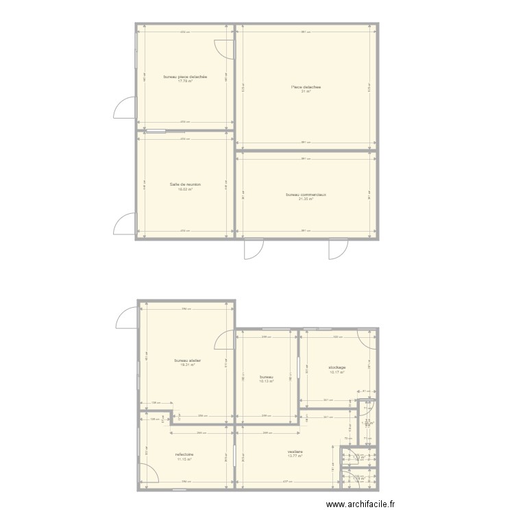 abega rdc. Plan de 0 pièce et 0 m2