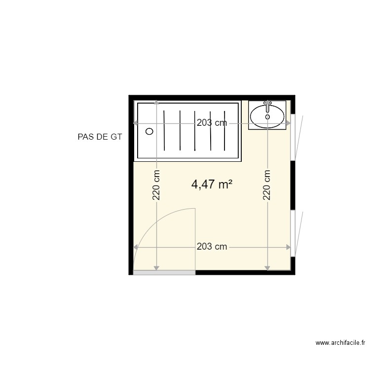 DELSEAUX CHRISTIANE . Plan de 1 pièce et 4 m2