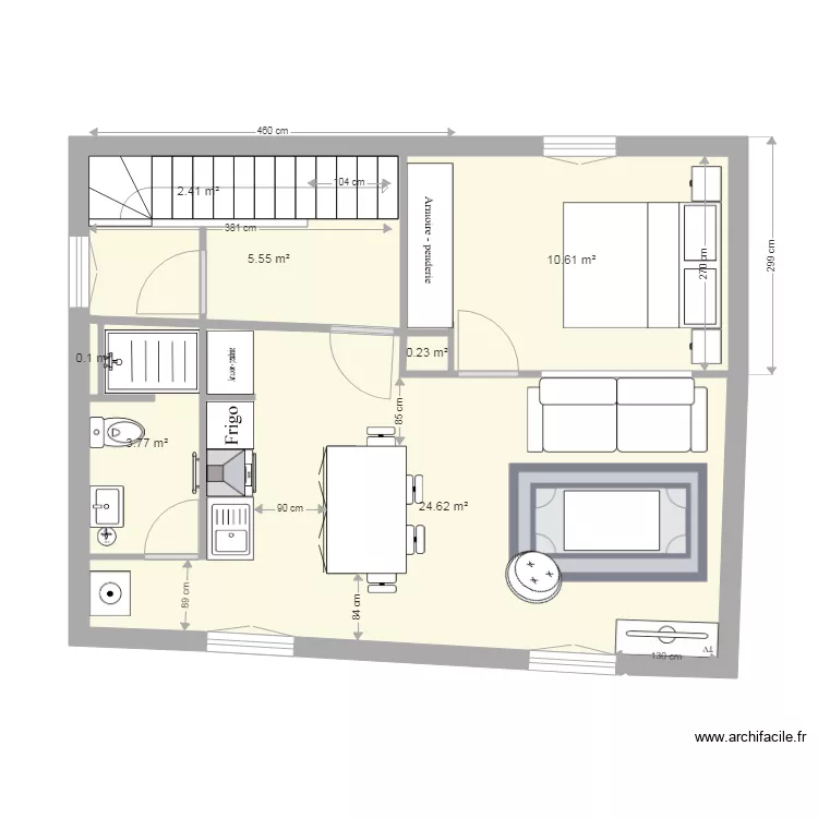 1er &eacute;tage projet V4. Plan de 
