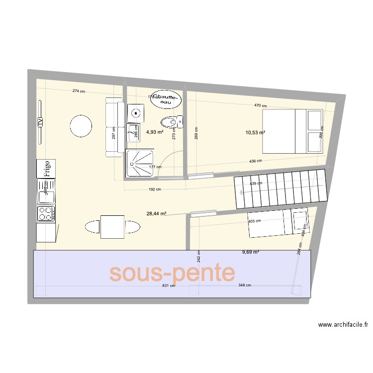 Comble v3. Plan de 0 pièce et 0 m2