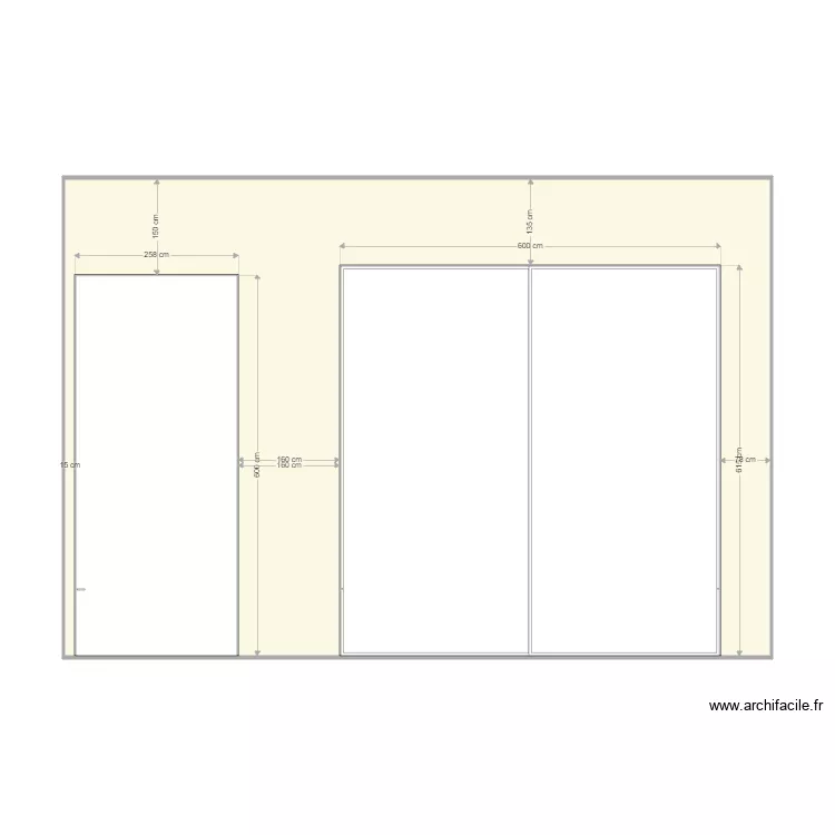 wall 13 door and sliding door X 3. Plan de 