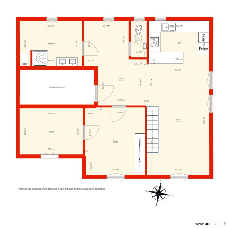 BI 3540 côté. Plan de 0 pièce et 0 m2