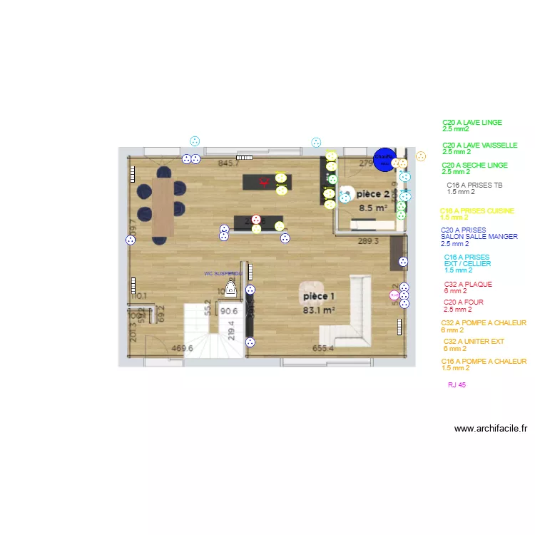 PLAN RDC PLOMBE. Plan de 