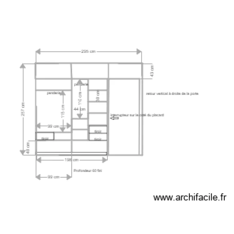 placard chambre intérieur olivier Eglem v3. Plan de placard chambre intérieur olivier Eglem v3. Plan de