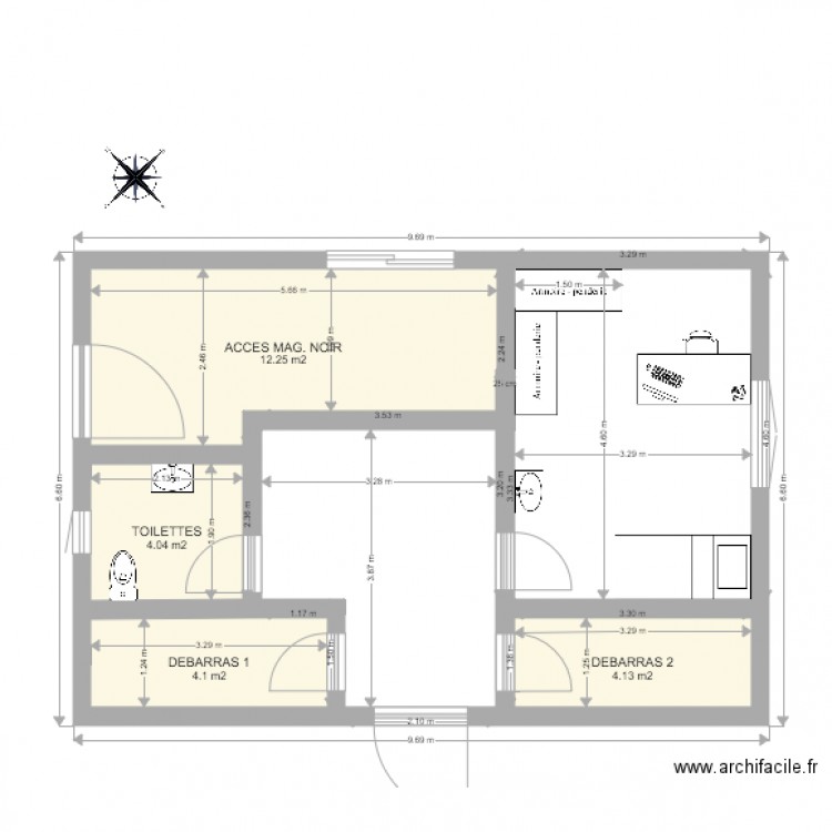 Infirmière. Plan de 0 pièce et 0 m2