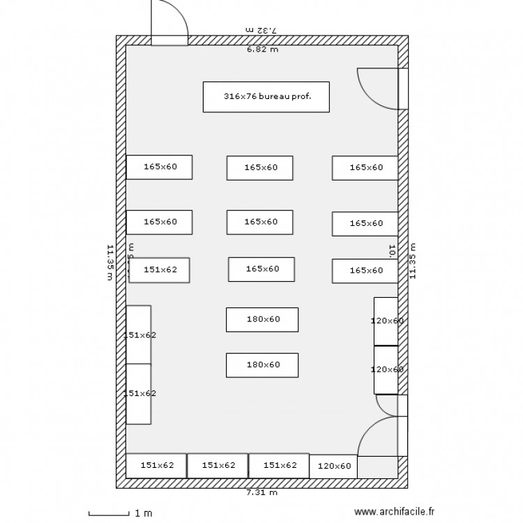 Salle 203 (mixte chimie - info/physique). Plan de 0 pièce et 0 m2