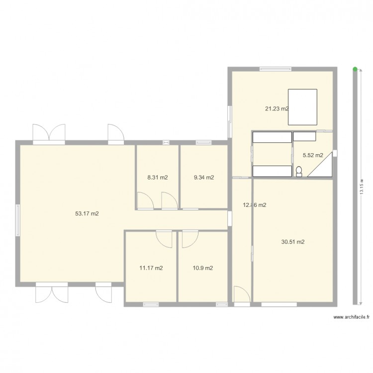 aggrandissement maison. Plan de 0 pièce et 0 m2