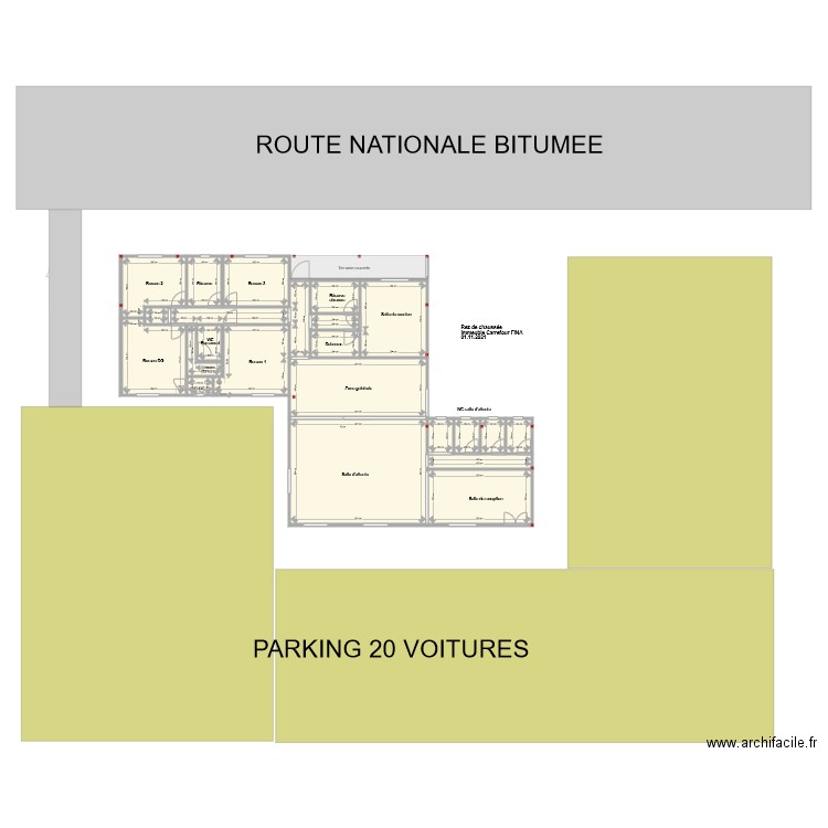 Plan général RDC 11112021. Plan de 31 pièces et 483 m2