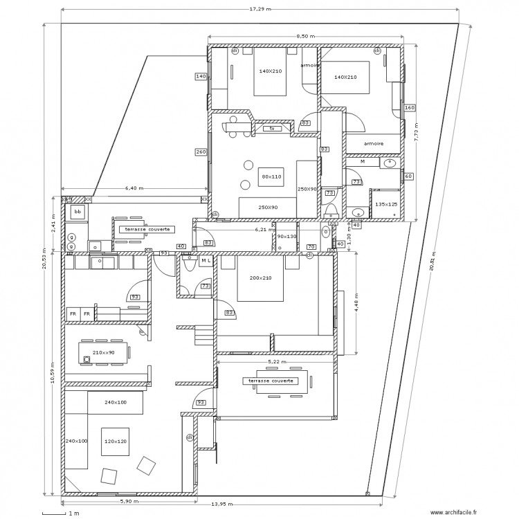 villa 25 RCH plein sud . Plan de 0 pièce et 0 m2