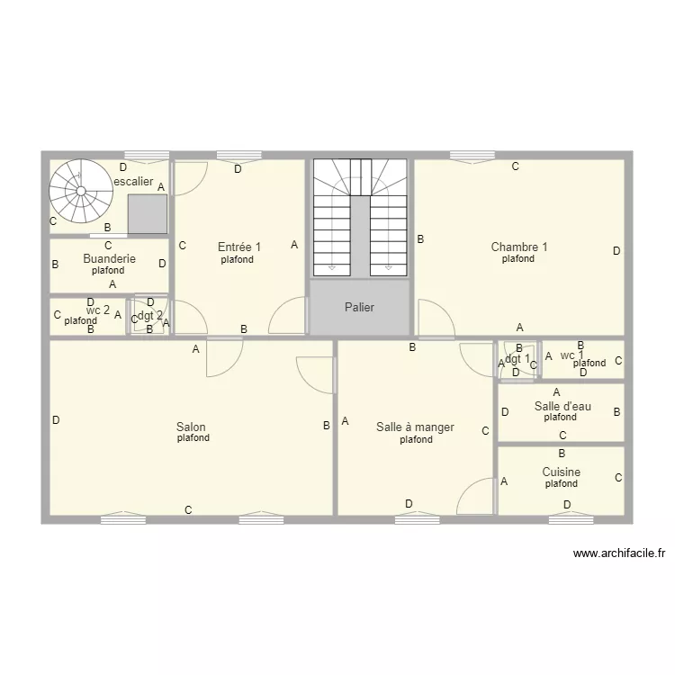 T6 1er niveau. Plan de 