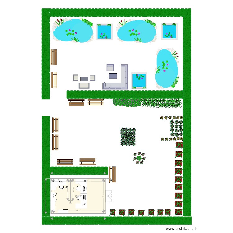 jardin botaniste. Plan de 0 pièce et 0 m2