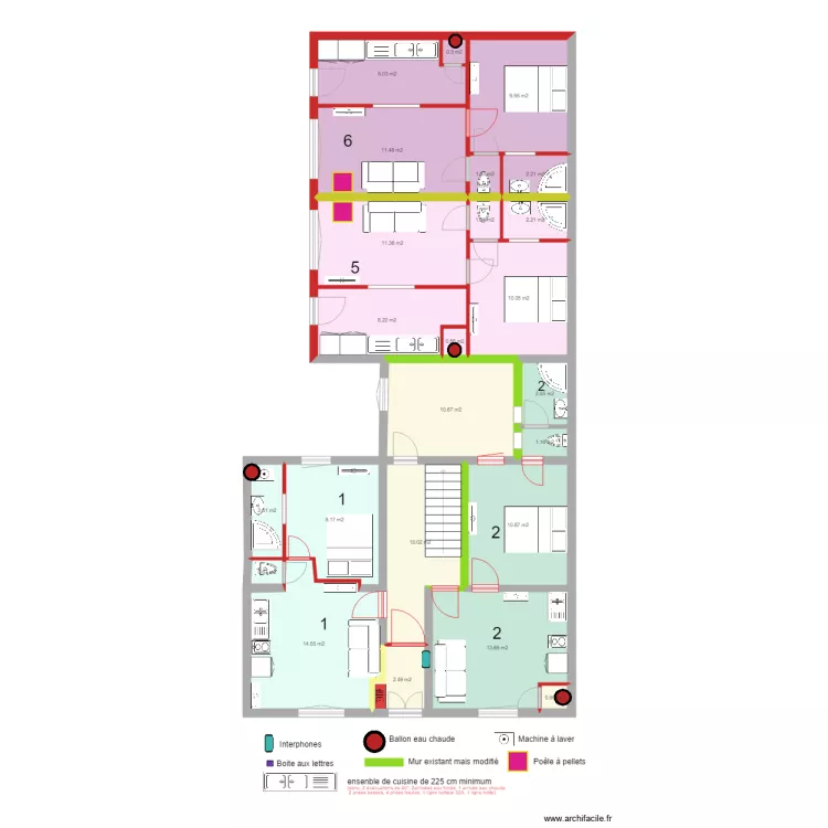 BASE LA SALLE projections 1  VERSION 6 APPART. Plan de 