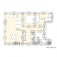 Appartement Sanary su Mer salon 3 fenetres 2 chambrettes V4bb SB Cute simplifié
