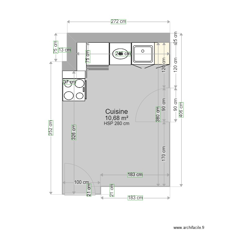 CUISINE LOCIF. Plan de 0 pièce et 0 m2