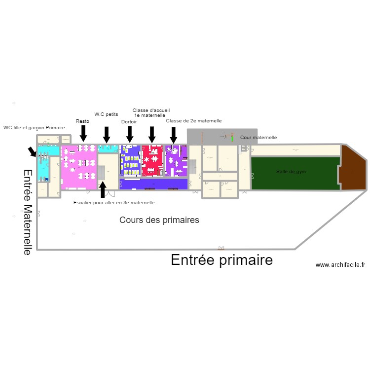 ecole athene. Plan de 0 pièce et 0 m2