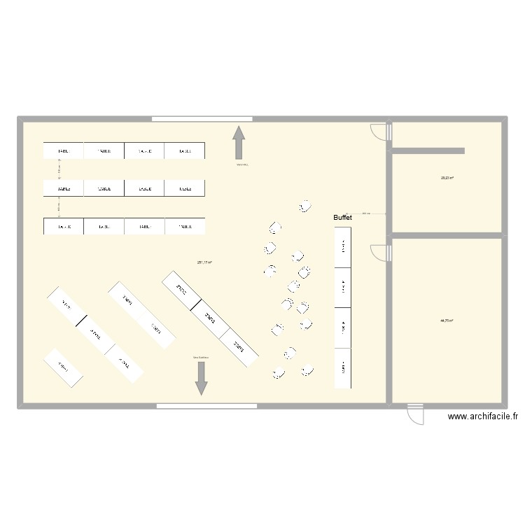 SALLE DES 2 VIADUCS-2022. Plan de 3 pièces et 325 m2