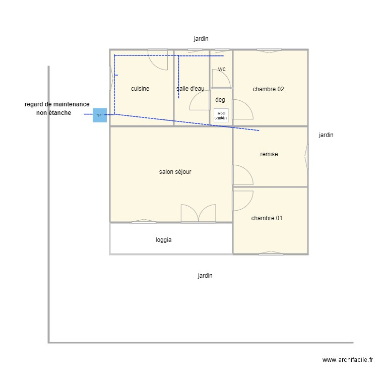 chiffoleau ass. Plan de 9 pièces et 64 m2