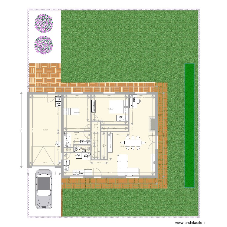 casa les achards . Plan de 10 pièces et 101 m2