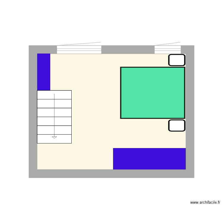 chambre. Plan de 0 pièce et 0 m2