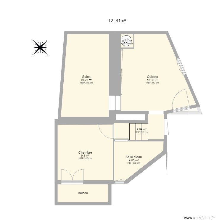 plan appartement 83 m2