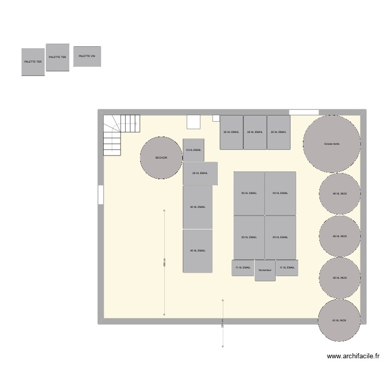 cuverie vendanges V3. Plan de 0 pièce et 0 m2