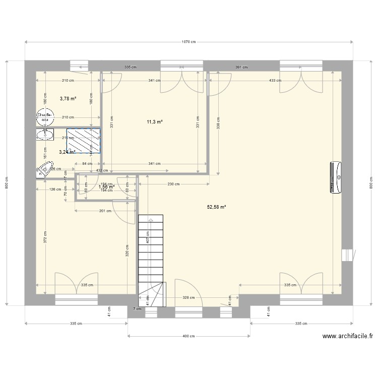 Kodjo V2 Armancourt RDC. Plan de 5 pièces et 72 m2
