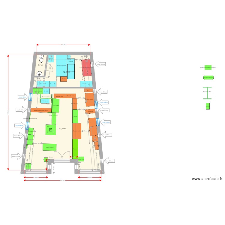 Magasin Fabrice - Plan de masse - 01. Plan de 3 pièces et 56 m2