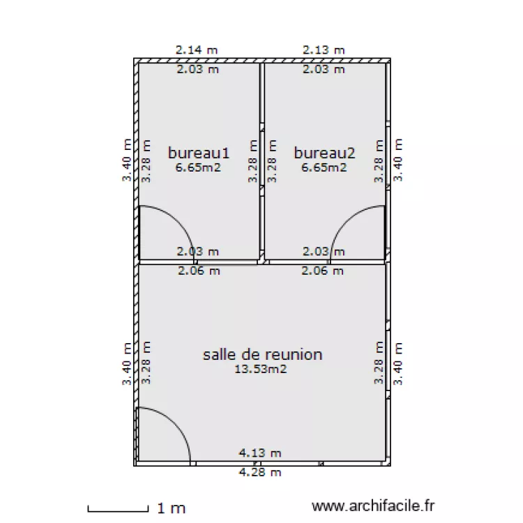 Bureaux CoF Aix. Plan de 