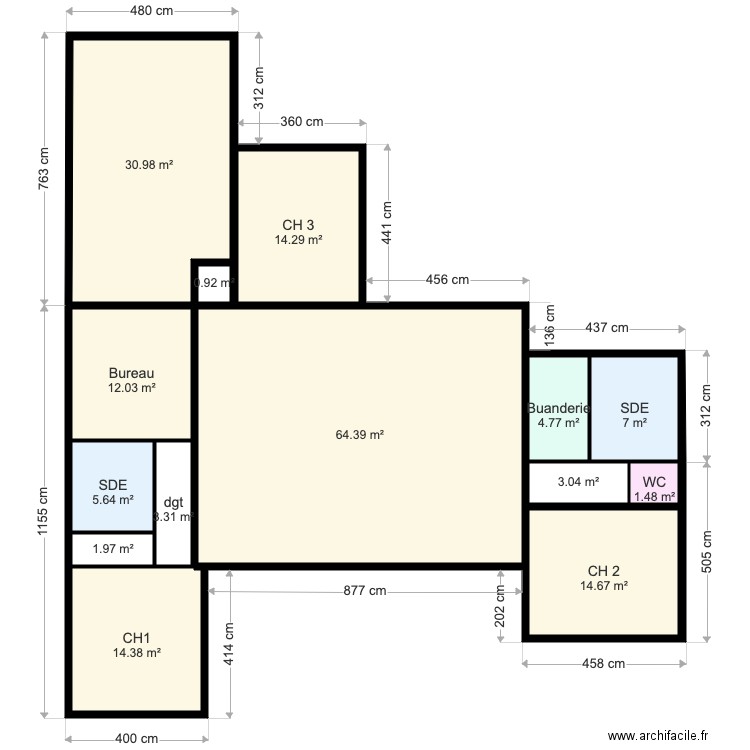 vvhhh. Plan de 0 pièce et 0 m2