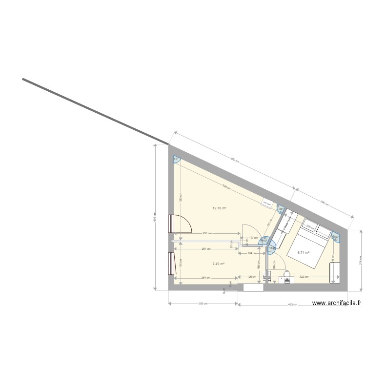 Plan Chantier Extension. Plan de 0 pièce et 0 m2