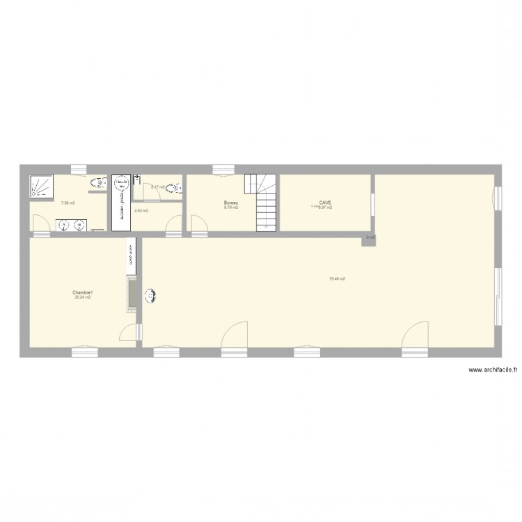 Maison Antoine Virginie projet RDC 2. Plan de 0 pièce et 0 m2