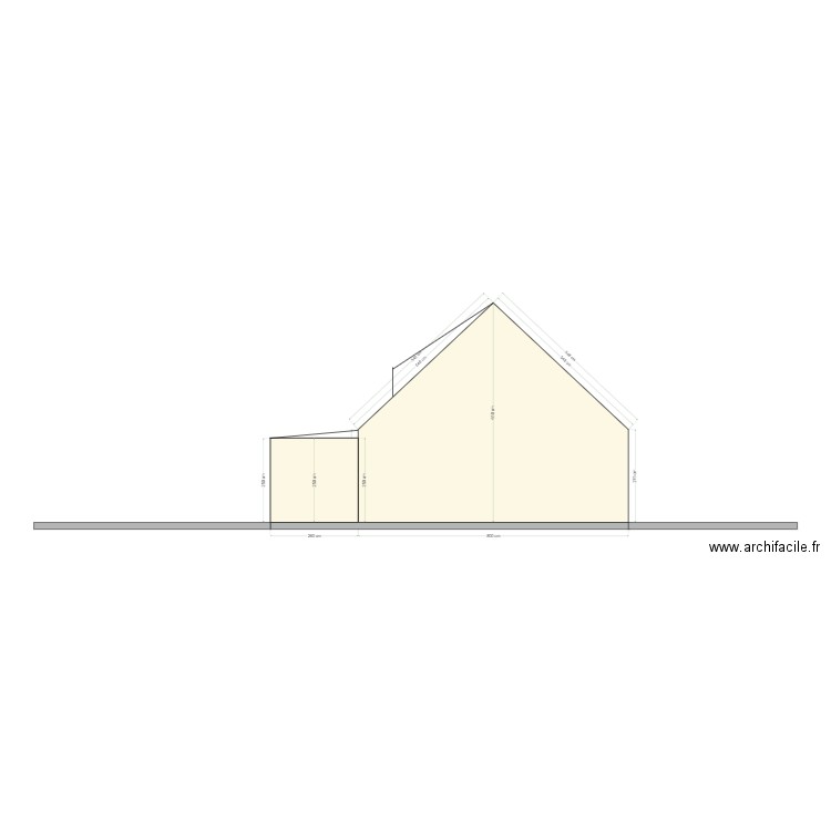 coupe apres travaux termine. Plan de 0 pièce et 0 m2