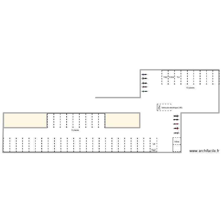 Parking. Plan de 0 pièce et 0 m2
