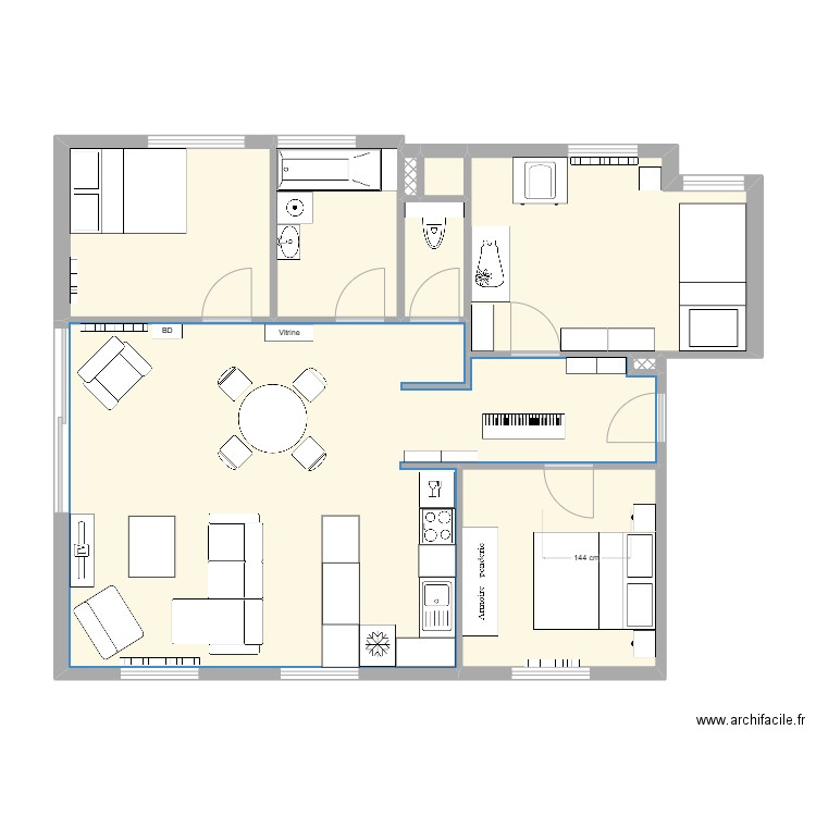 HIMMERICH PERSO SEB. Plan de 9 pièces et 81 m2