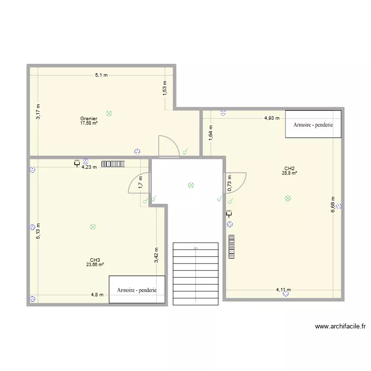 Extension - Grange. Plan de 