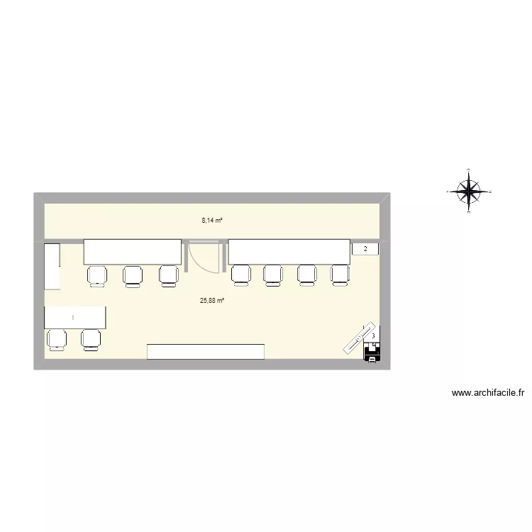 BUREAU DE TRAVAUX. Plan de 