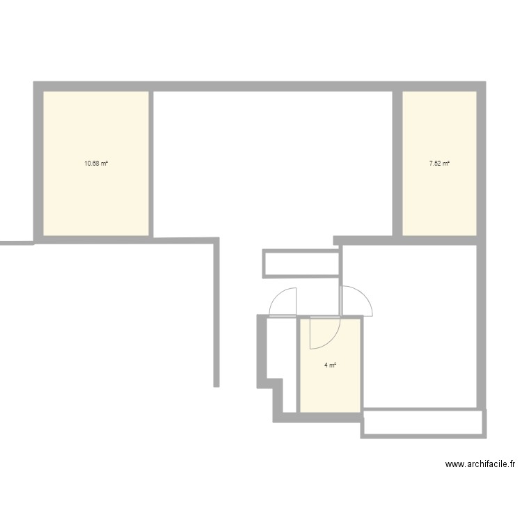 plan appartement avec mesure. Plan de 0 pièce et 0 m2