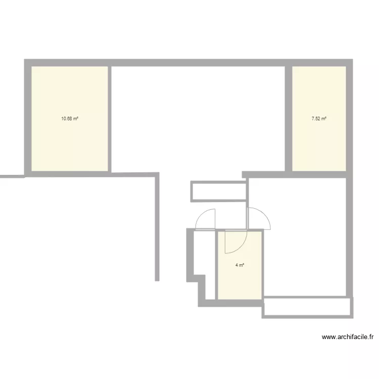 plan appartement avec mesure. Plan de 