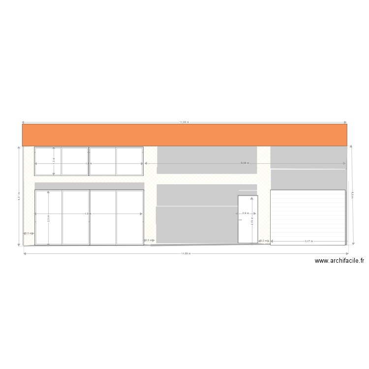 facade 2. Plan de 0 pièce et 0 m2