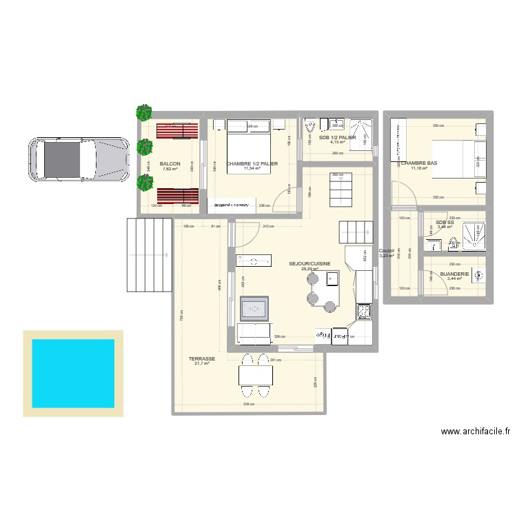 BRINDEAU 9. Plan de 9 pièces et 95 m2