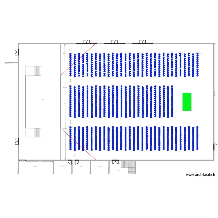 Complexe La Sensée pink floyd. Plan de 1 pièce et 1160 m2