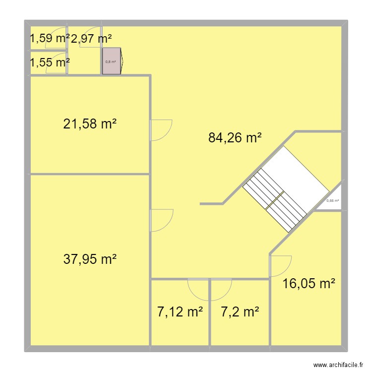 OHM R+2 V m². Plan de 11 pièces et 182 m2