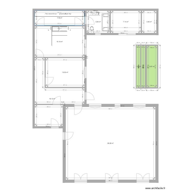 Extension 2. Plan de 0 pièce et 0 m2