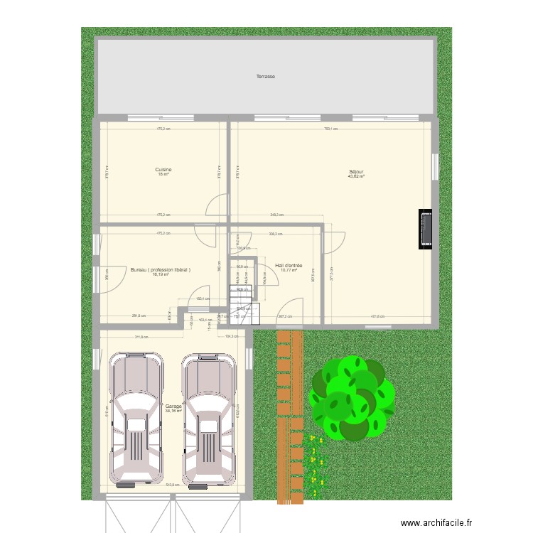 Sneessens. Plan de 16 pièces et 281 m2